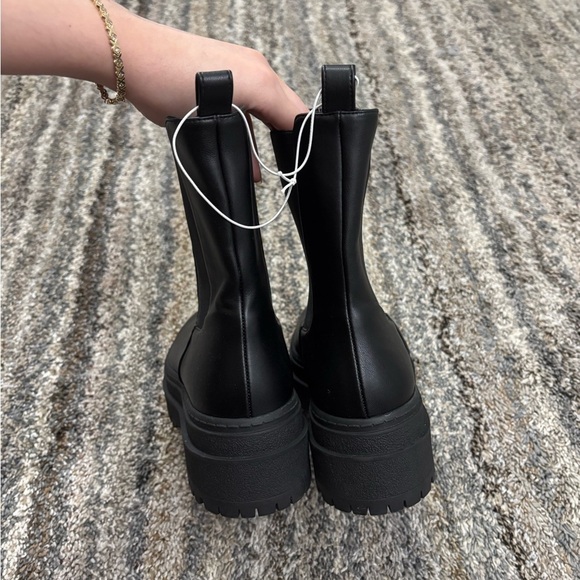 NWOT Good American Chelsea Combat Boots Sz 7.5 | Good American Black Combat Boot - Picture 5 of 10